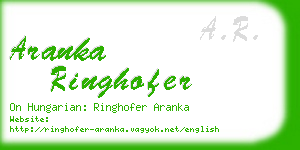 aranka ringhofer business card